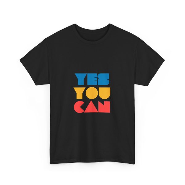 Motivational T-Shirt with 'YES YOU CAN' Design, Unisex Tee for Fitness, Positive - Image 5