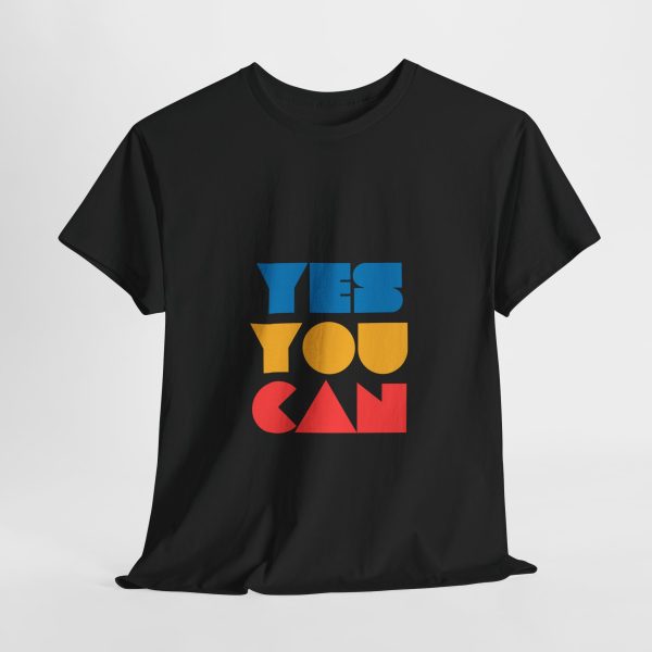 Motivational T-Shirt with 'YES YOU CAN' Design, Unisex Tee for Fitness, Positive - Image 6