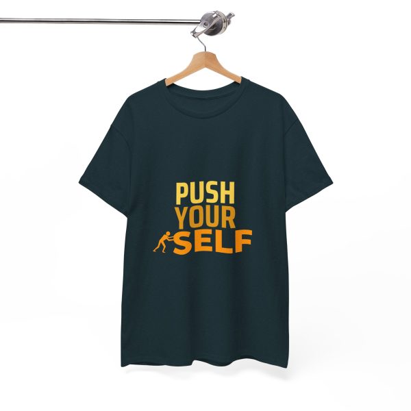Motivational Fitness Tee - Push Your Self, Workout Shirt, Gym Top, Unisex Cotton T-Shirt, Fitness Apparel, Gift for Gym Lovers - Image 6