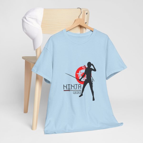 Unisex Black Ninja Assassin T-Shirt with Red Katana Design - Image 6
