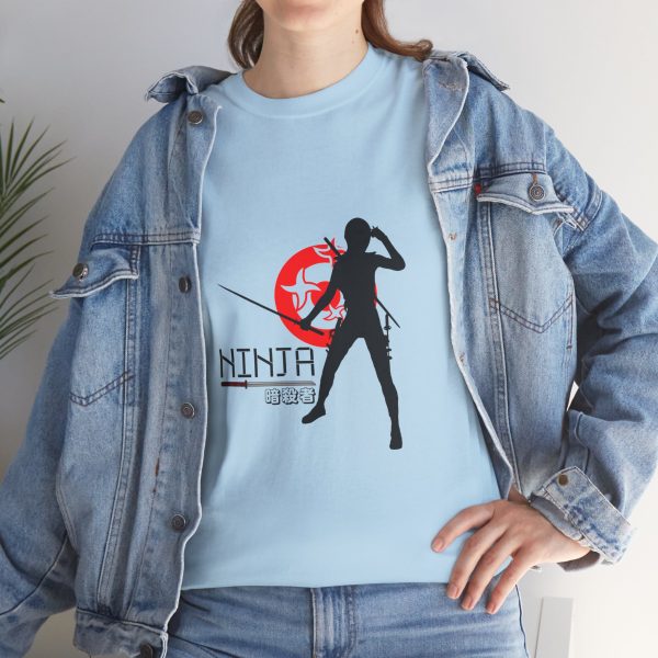 Unisex Black Ninja Assassin T-Shirt with Red Katana Design - Image 8