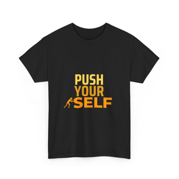 Motivational Fitness Tee - Push Your Self, Workout Shirt, Gym Top, Unisex Cotton T-Shirt, Fitness Apparel, Gift for Gym Lovers